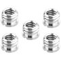 5 Pack 1/4 Inch To 3/8 Standard Adapter Ball Head Video Stand