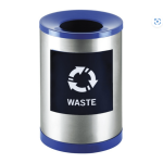 Awesome Recycling Bin – Includes Lid And Base & Sticker Label – Stainless Steel – 400 D X 600 H Mm -REC001SS