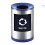 Awesome Recycling Bin – Includes Lid And Base & Sticker Label – Stainless Steel – 400 D X 600 H Mm -REC001SS