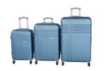 Smte 3-PIECE Travel 28-INCH Luggage Suitcase Set Stylish Blue With Keychain