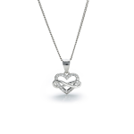 Miss Swiss Sterling Sliver Infinity Heart Pendant