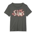 The Sims Vintage Distressed The Sims Logo Video Game T-Shirt Women's Plus Asphalt Grey 3X