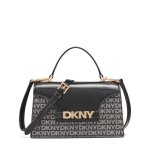 Avril Flap Top Handle Bag -black black