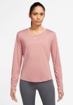 Nike W Nk One Df Long Sleeve Std Top - Red Stardust & White