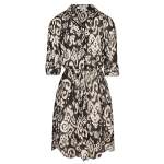 Heraldic Print Shirt Dress - Black M l