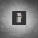 Refrigerator Sign - Black - Powder Coated Aluminum