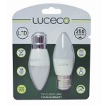 Luceco LC22W3W25 2 B35 2PK Candle