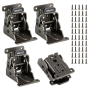 4PCS 90 Folding Shelf Brackets & Self-locking Hinges With Screws