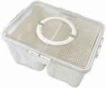 Plastic 2-GRID Large Food Draining Storage Container Organiser Storage Basket