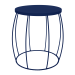 Eclipse Side Table - Saphire Blue