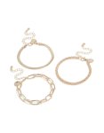 Rose Gold Mixed Chains Bracelet 3-PACK