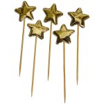 Gold Stars On Stick 5PC