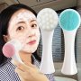 2-IN-1 Silicone Facial Cleansing Brush - Gentle Exfoliating & Massage Dual-sided Soft Bristles For All Skin Types Fragrance-free