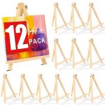 12 Pack 9 Inch Wood Easels Easel Stand For Painting Canvases Art And Crafts Tripod Painting Party Easel Kids Student Tabletop Ea