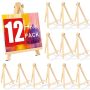 12 Pack 9 Inch Wood Easels Easel Stand For Painting Canvases Art And Crafts Tripod Painting Party Easel Kids Student Tabletop Easels For Paintin