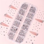 Crystal Flatback Nail Art Rhinestones Round Nail Art Gemstones For Making Accessories Shoes Clothes Makeup Bags Nail Art Decorat