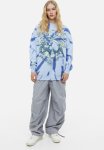 Oversized Printed Sweatshirt - Light Blue pink Floyd