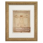 Wynco 11X14 Distressed Gold Ornate Vintage Picture Frame With Mat 8X10 Inches Real Glass Protection Horizontal Or Vertical Displ