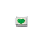 Composable Classic Link Gold With Green Heart