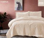 Simon Baker Carina Quilted Bedspread Cashmere - Pink Tinge Various Sizes - Queen - 250CM X 270CM Bedspread + 2 Pillowcases 50CM