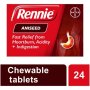 Rennie Antacid Aniseed 24 Chewable Tablets