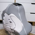 Car Seat Cover Ellie Simple Monochrome Grey With Or Without Zip
