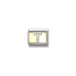 Composable Classic Link Letter T Silver Glitter