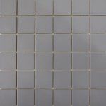 Glazed Porcelain Mosaic Tiles Dove Grey 30 X 30CM Sheet