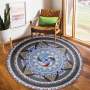 160CM Round Branded 3D Printed Area Rug Lightweight - RM29