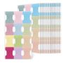 Craft Scrapbook Journal Colour Coded Adhesive Index Tabs Labels 15CM 20PC