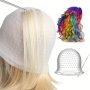 Silicone Hair Dye Hat With Hook Diy Hair Dyeing Cap Professional Reusable Hair Color Cap Silicone Hair Coloring Highlighting Cap For Highlighting And Dyeing