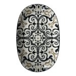 Ivory Noir Ceramic Oval Plate 23X15CM