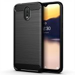 Nokia 2.3 Shockproof Carbon Fiber Design Cover - Black