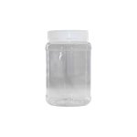 Clear Plastic Hexagon Jar 750ML 1X3