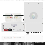 Deye 5KW Hybrid Power Solar Inverter With Hina 5.12KWH Battery Inverter Kit