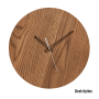 Quinn Wall Clock In Oak - 300MM Dia / Mid Brown / Sleek / White Second Hand