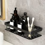 Stainless Steel Shower Caddy With Suction Cups - Wall-mounted Bathroom Organizer For Hotels & Commercial Use Bathroom Decor And 