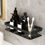 Stainless Steel Shower Caddy With Suction Cups - Wall-mounted Bathroom Organizer For Hotels & Commercial Use Bathroom Decor And Accessories Bathroom Accessories