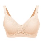 Cotton Soft Lace Nursing Bra - Pink - C Cup