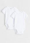 2-PACK Short-sleeved Bodysuits - White