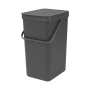 Brabantia Sort & Go Waste Bin 16 Litre - Fir Green White Grey Jade Green - Jade Green