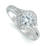 Chet Sterling Silver Cubic Zirconia Women&apos S Twisting Ring