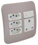 Socket Veti 1 1X3 & 3X2 Pin Champagne