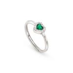 All My Love Ring Green Heart With Cubic Zirconia