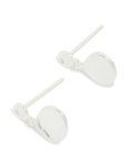Sterling Silver Round Drop Stud Earrings