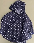 Sepharose Navy Blue Dotted Rain Poncho Medium 6 8Y