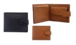 Bossi Oil Leather Small Billfold Wallet With Tab -rfid - Tan