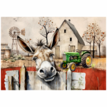 Deco Print Donkey Red Barn