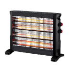 Ashcomonline 4 Bar Heater With Thermostat & Safety Switch Electric Place Heater