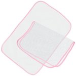 Heat Resistant Ironing Cloth Press Mesh- Pink white